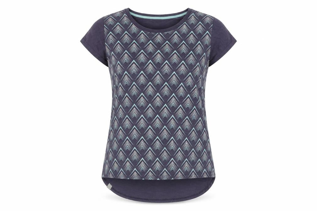 Front view of Bench Women's Multicoloured Geometric T-Shirt, size M