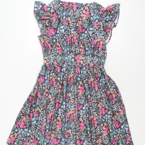 Oasis Women's Floral Dress S Multicoloured V-Neck