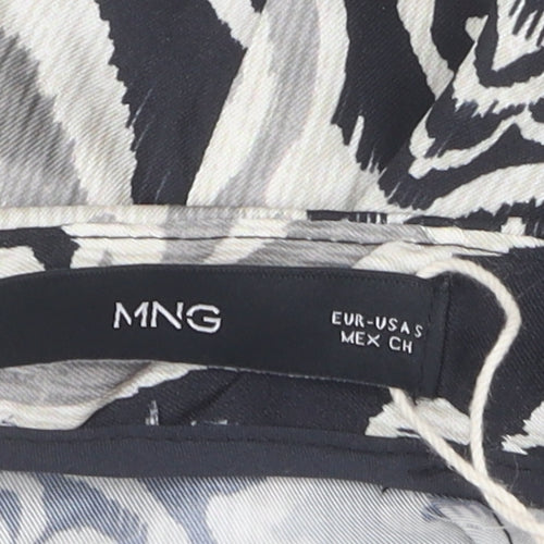 MNG Women's Black Geometric Pencil Skirt Size 10