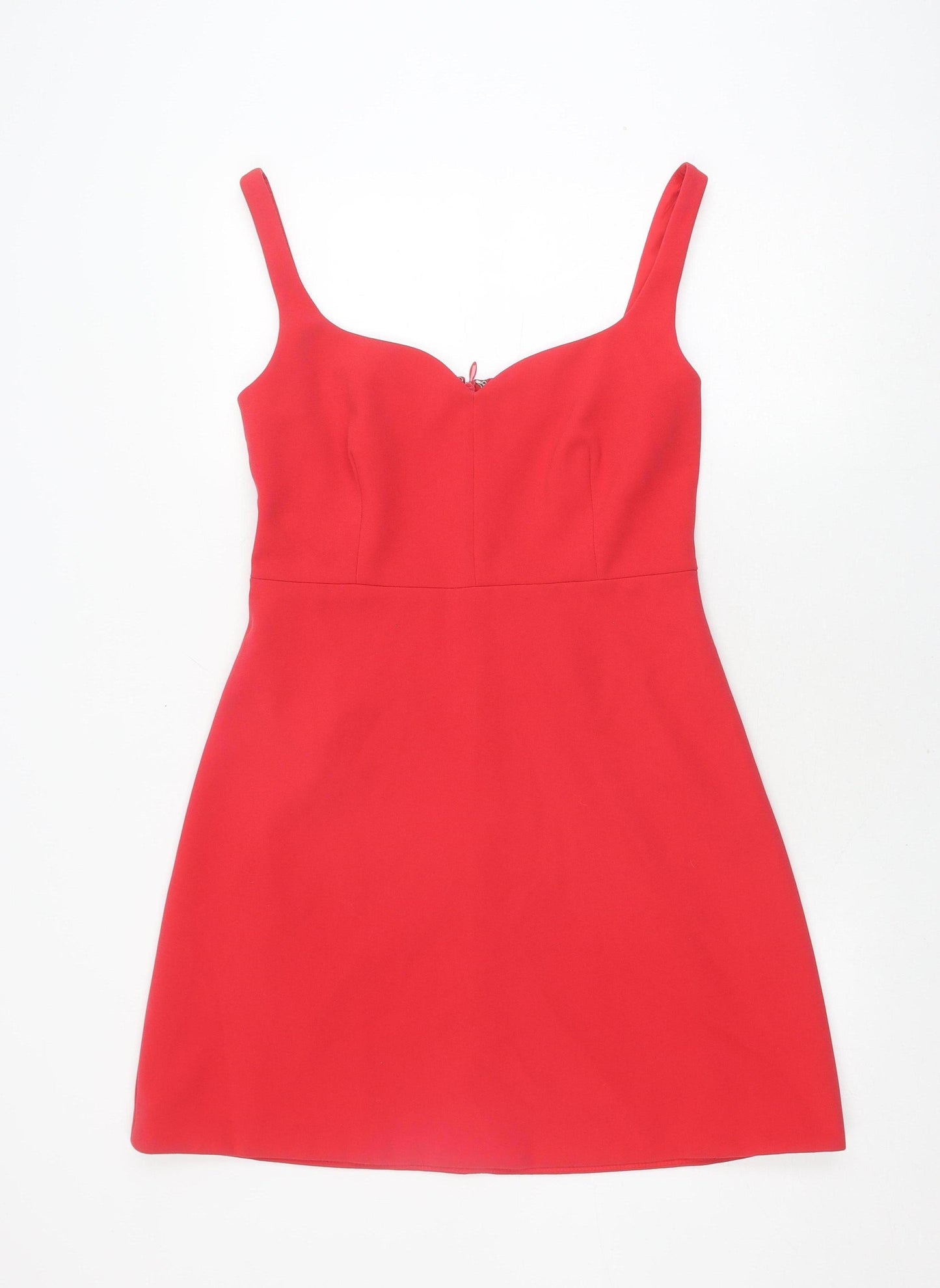 Warehouse Women Red A-Line Short Dress Size 12