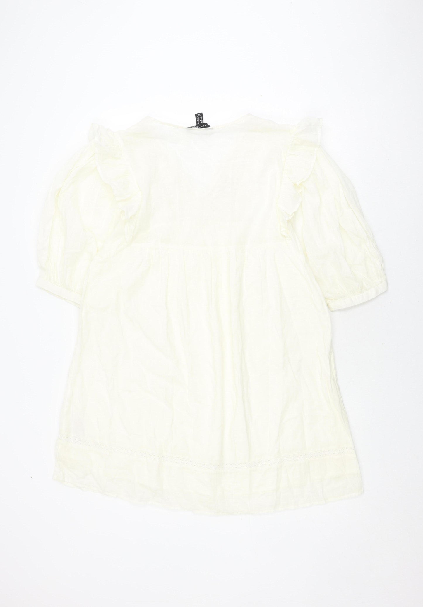 New Look Women's White A-Line Cotton Short Dress