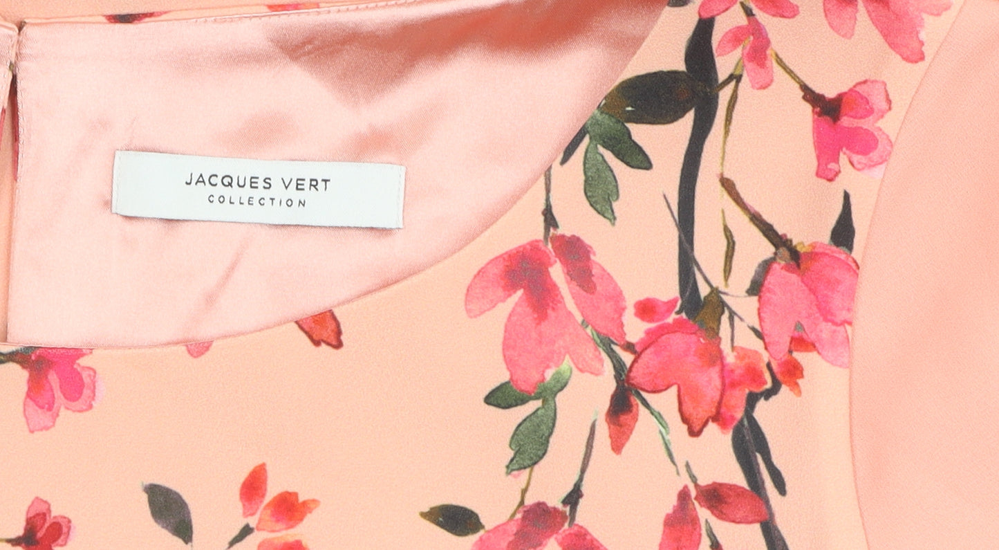 Jacques Vert Women's Pink Floral Dress Size 16