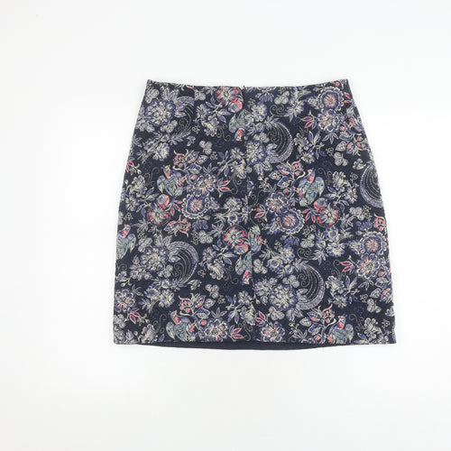Monsoon Women's Blue Floral Pencil Skirt Size 10
