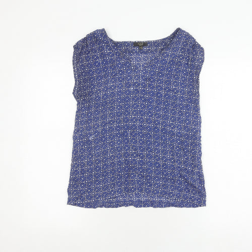 1, 2, 3 Paris Women's Blue Floral Blouse Size 10