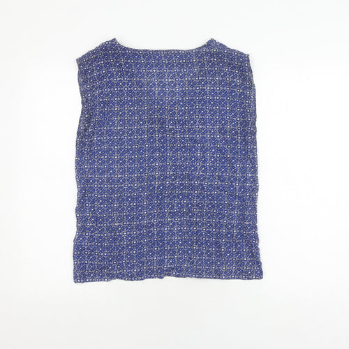 1, 2, 3 Paris Women's Blue Floral Blouse Size 10