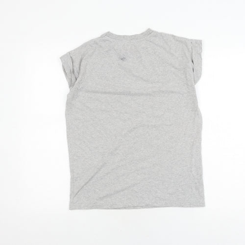 Coca-Cola Grey Graphic T-Shirt Santa Print Unisex R