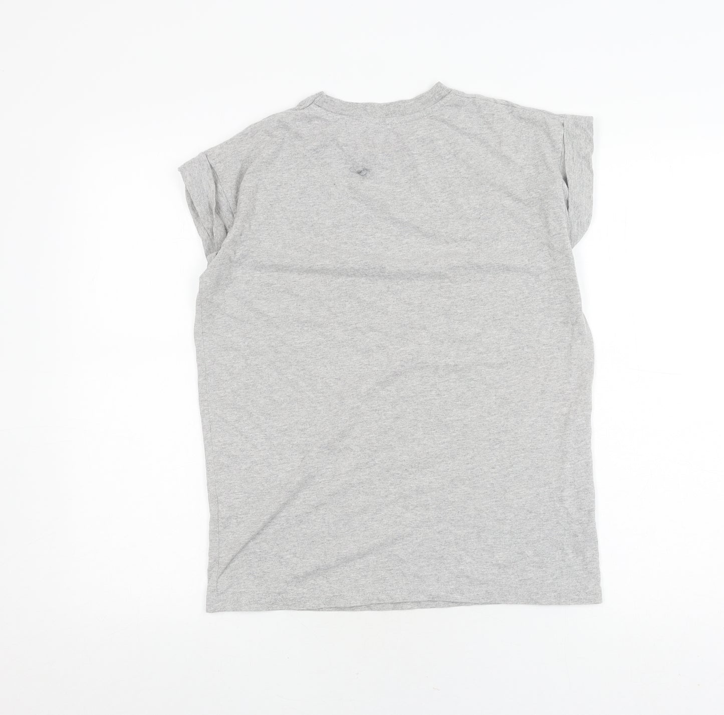 Coca-Cola Grey Graphic T-Shirt Santa Print Unisex R
