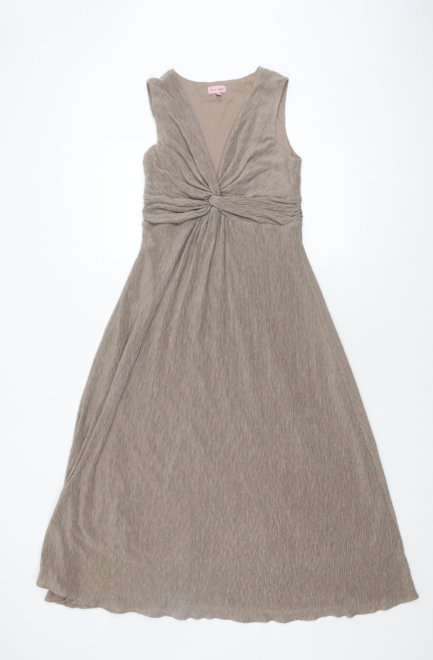 Phase Eight Beige Sleeveless A-Line Dress, Size 10