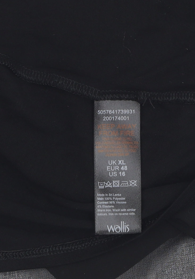 Wallis Women’s Black XL Boat Neck Blouse
