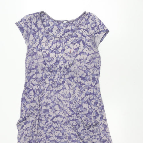 White Stuff Women's Purple Floral Shift Dress Size 14