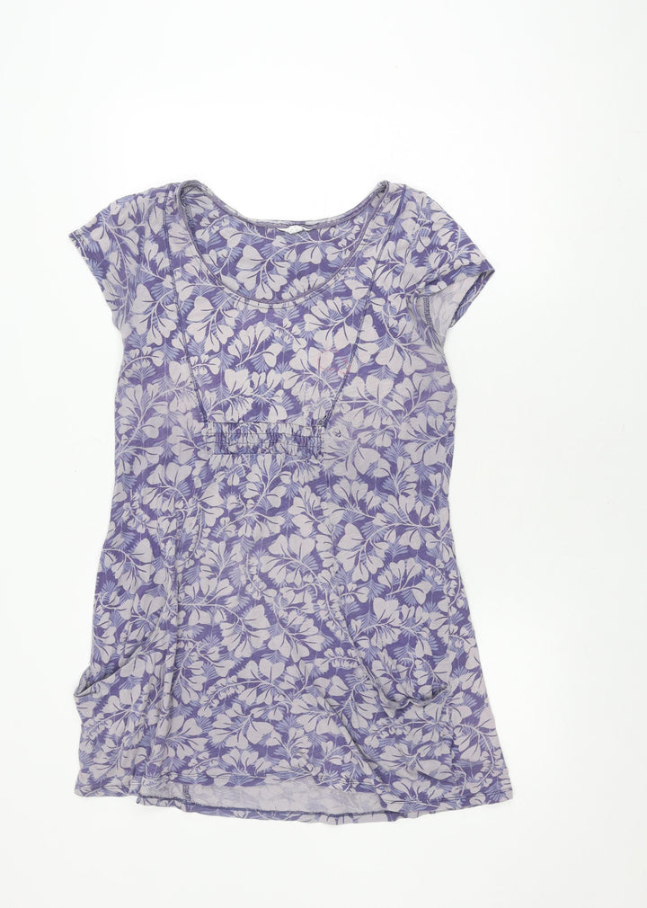 White Stuff Women's Purple Floral Shift Dress Size 14
