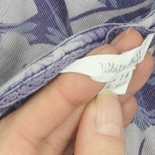 White Stuff Women's Purple Floral Shift Dress Size 14