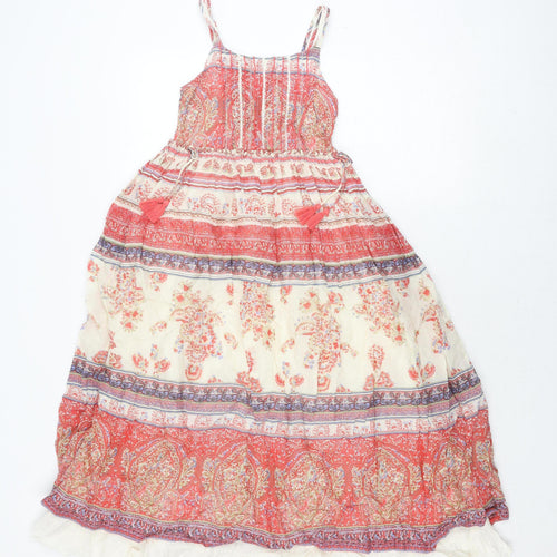 Next Girls Multicoloured Midi Floral Dress 8 Years