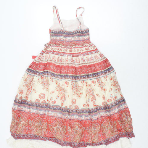 Next Girls Multicoloured Midi Floral Dress 8 Years
