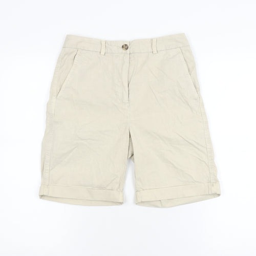 Marks and Spencer Women Beige Chino Shorts Size 6