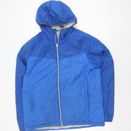 Craghoppers Men's Blue Hooded Parka Jacket - L