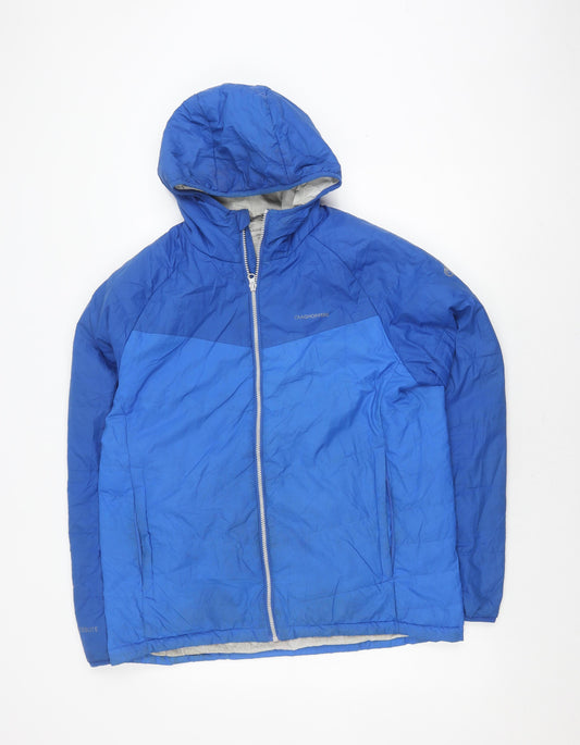 Craghoppers Men's Blue Hooded Parka Jacket - L