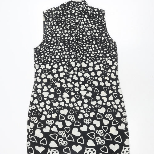 Red Herring Women's Black Heart Print Sleeveless Top