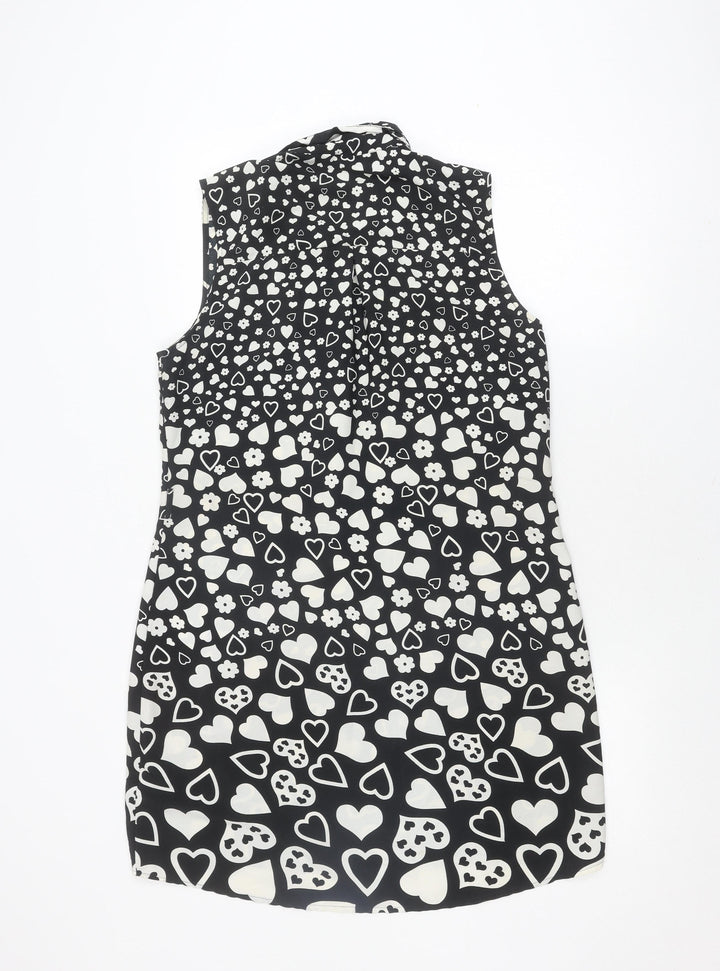 Red Herring Women's Black Heart Print Sleeveless Top