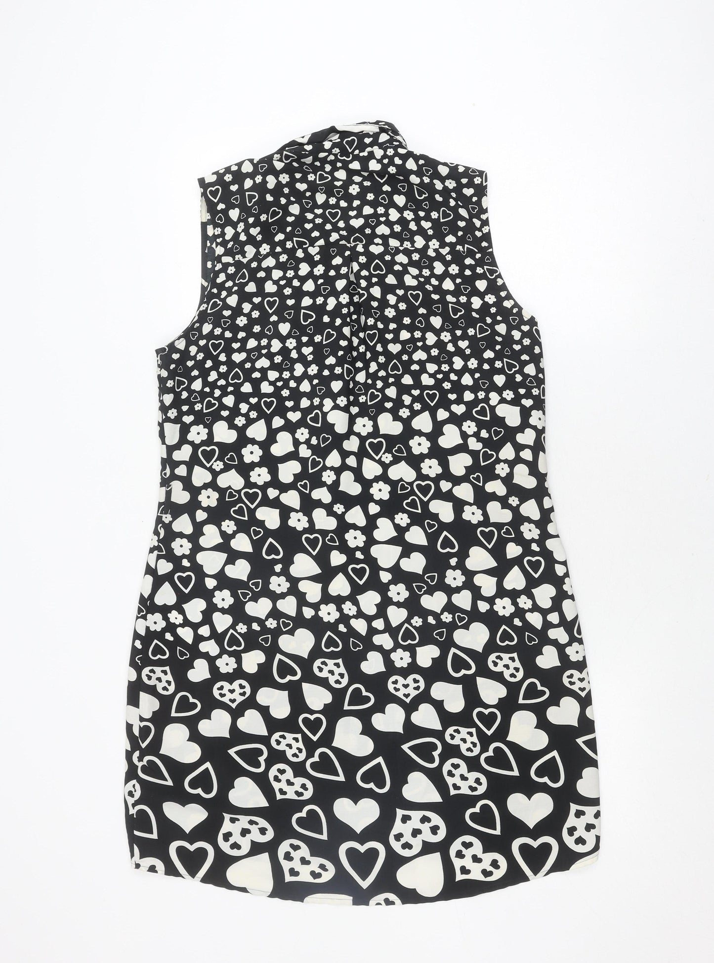Red Herring Women's Black Heart Print Sleeveless Top
