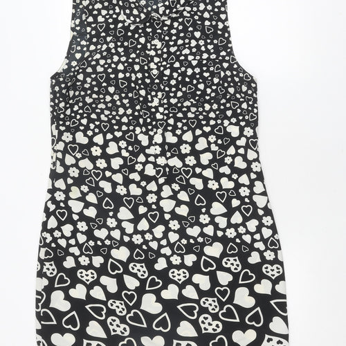 Red Herring Women's Black Heart Print Sleeveless Top