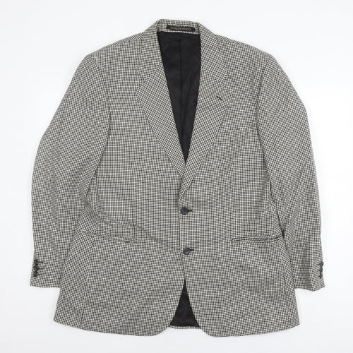 St Michael Men's Check Blazer 42R Black White Formal