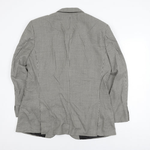St Michael Men's Check Blazer 42R Black White Formal