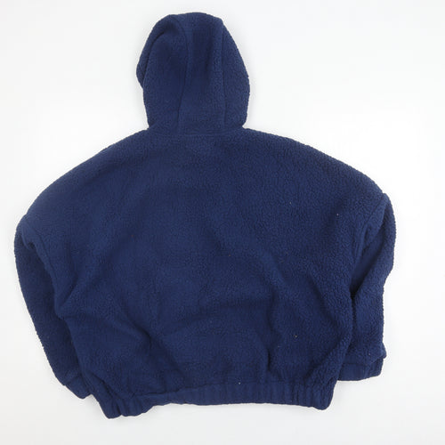 Nautica Kids Blue Fleece Logo Hoodie Jacket, Size 10