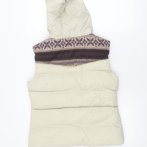 Ribbon Women's Beige Duffle Coat Size 12 Hooded Retro Toggle