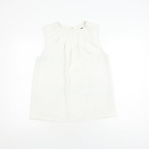 Mango Women's White Sleeveless Blouse Size 14