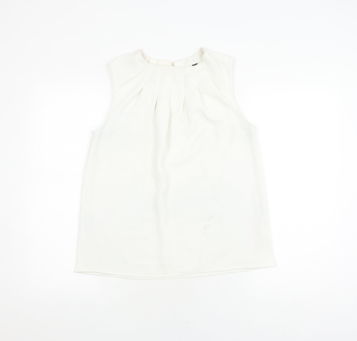 Mango Women's White Sleeveless Blouse Size 14