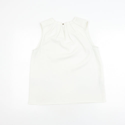 Mango Women's White Sleeveless Blouse Size 14