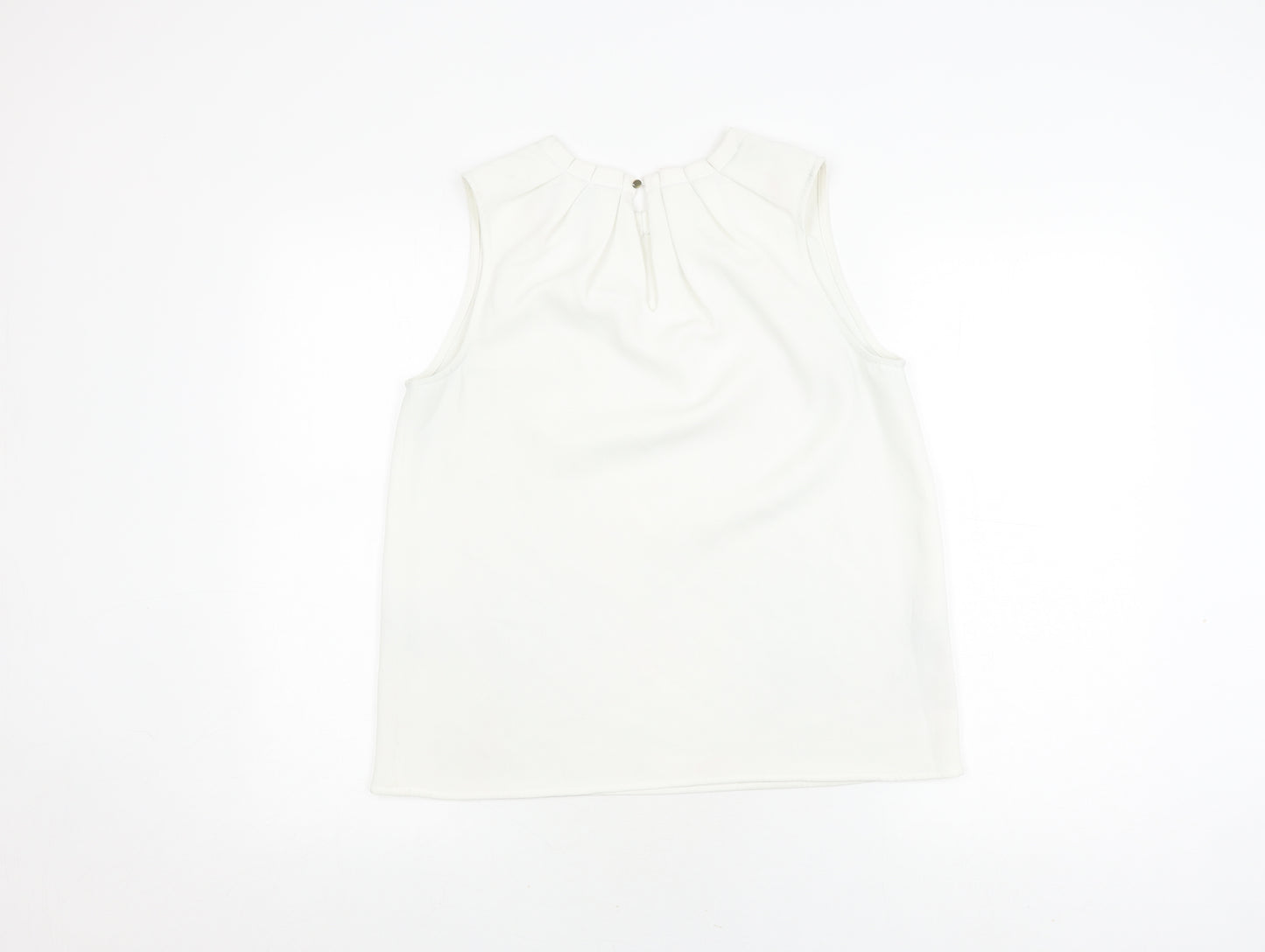 Mango Women's White Sleeveless Blouse Size 14