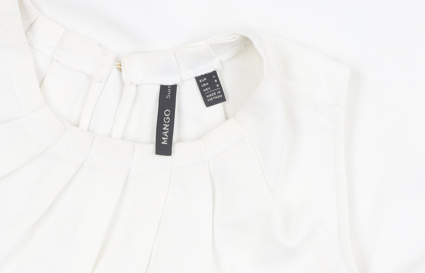 Mango Women's White Sleeveless Blouse Size 14