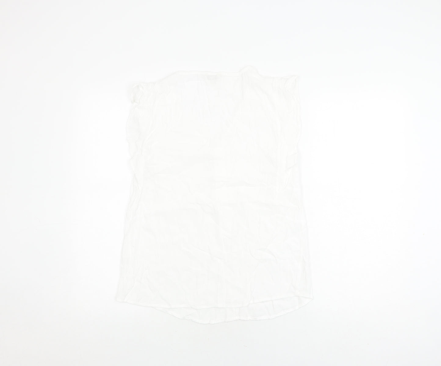 Monsoon Women's White Sleeveless Basic Top M