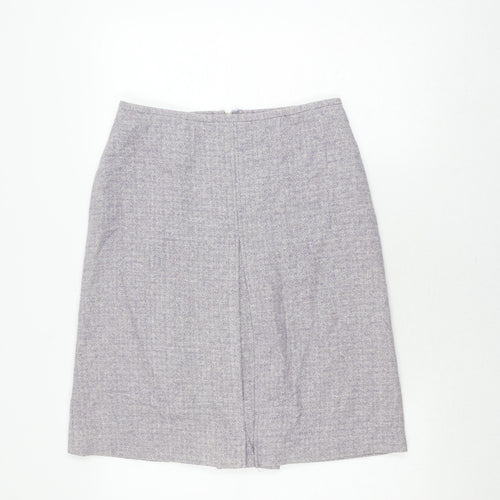 Oasis Women's Purple Short Geometric Pencil Skirt