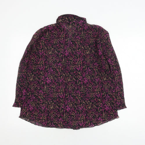 BHS Women's Multicoloured Floral Button-Up Shirt Size 18