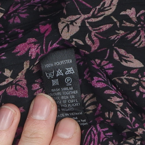 BHS Women's Multicoloured Floral Button-Up Shirt Size 18