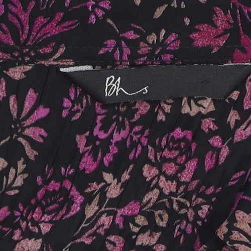 BHS Women's Multicoloured Floral Button-Up Shirt Size 18