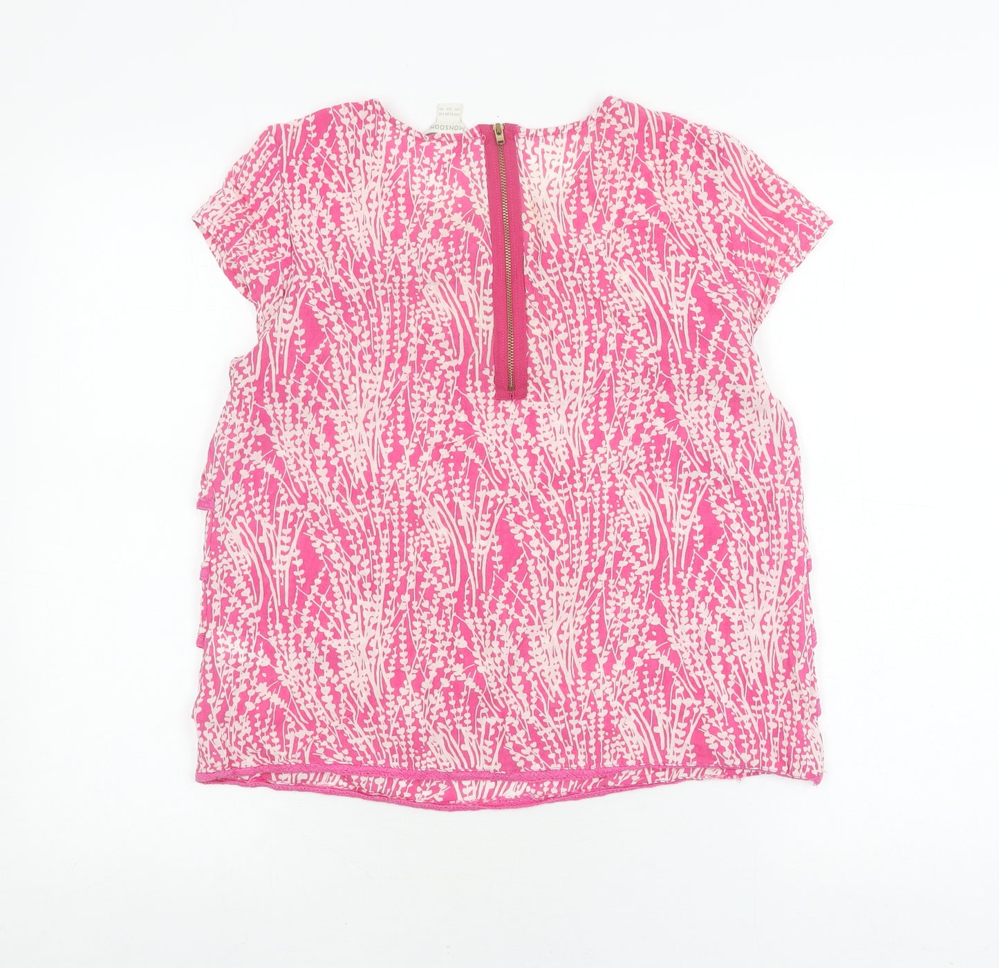 Monsoon Women's Pink Floral Tunic Blouse Size 14