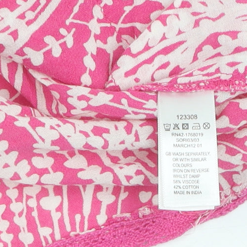 Monsoon Women's Pink Floral Tunic Blouse Size 14