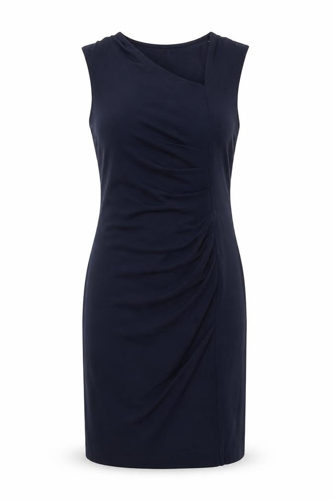 H&M Women's Blue Sheath Dress, Size 12, Sleeveless Elegant
