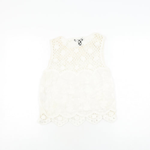 New Look Women's White Lace Camisole Blouse XS