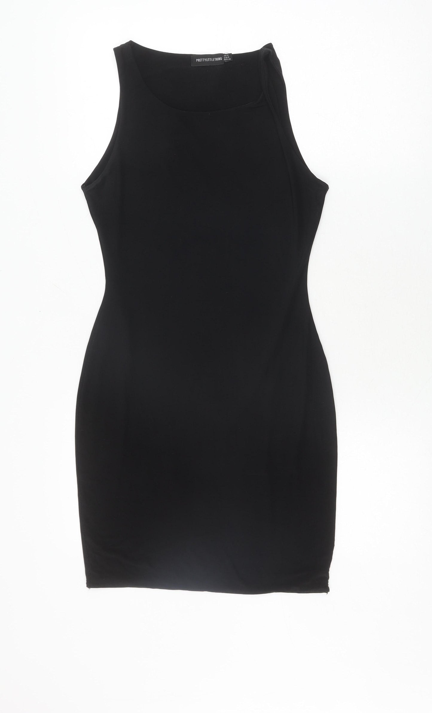 PrettyLittleThing Women's Black Bodycon Dress Size 12