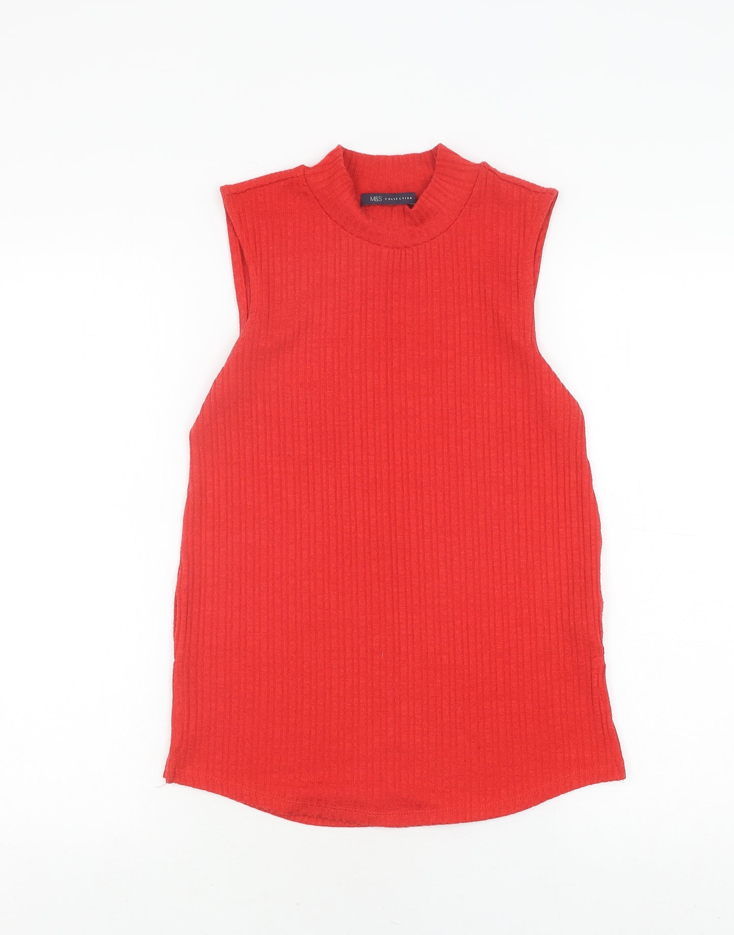 Marks and Spencer Red Sleeveless Knit Top Women Size 6