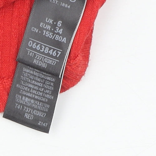 Marks and Spencer Red Sleeveless Knit Top Women Size 6