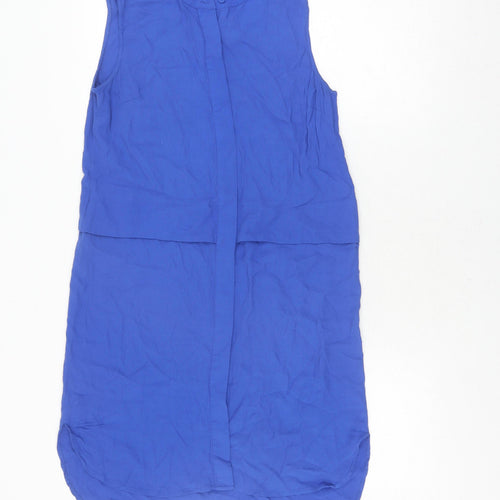 Warehouse Women's Blue Sleeveless Shift Dress Size 12