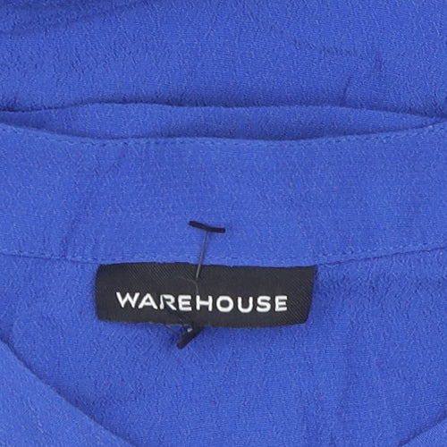 Warehouse Women's Blue Sleeveless Shift Dress Size 12