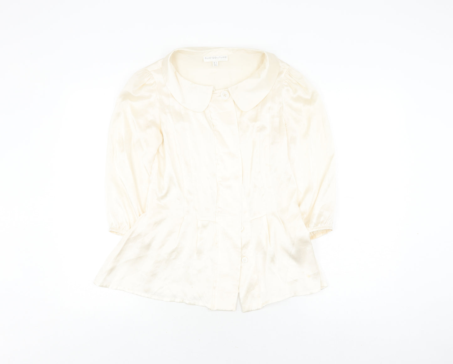 Sub-Couture Women's Ivory Silk Blouse UK 8