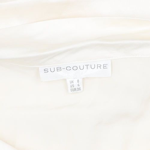 Sub-Couture Women's Ivory Silk Blouse UK 8